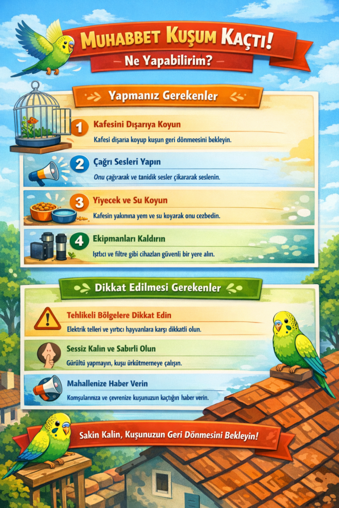muhabbet kuşum kaçtı