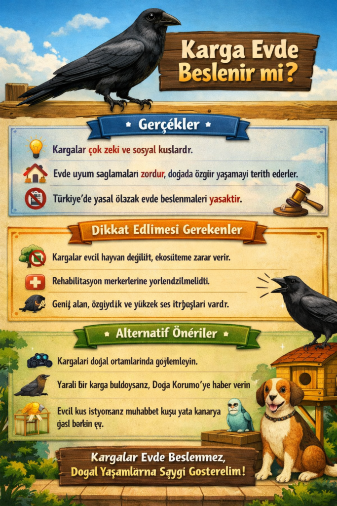 Karga Evde Beslenir mi?